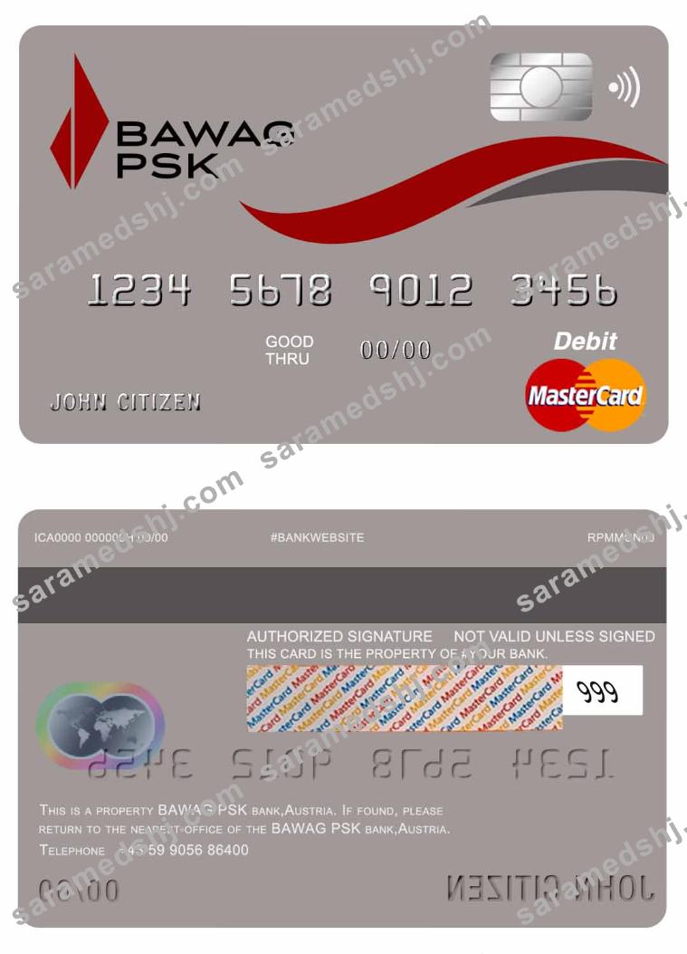 Austria Bawag PSK bank mastercard
